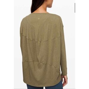 Lululemon Back In Action Long Sleeve Heathered Grape Leaf